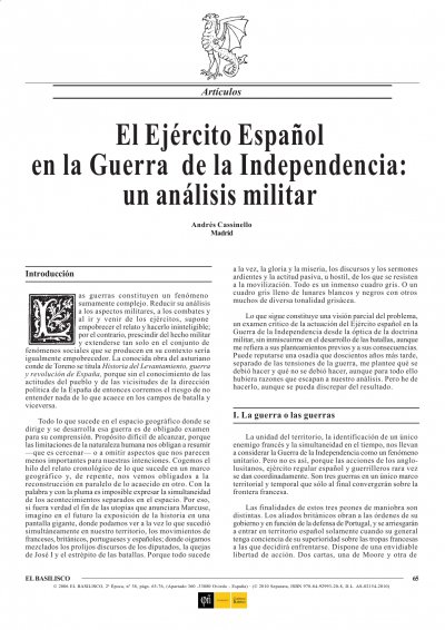 Andrés Cassinello, El ejército español en la Guerra de la Independencia: un análisis militar