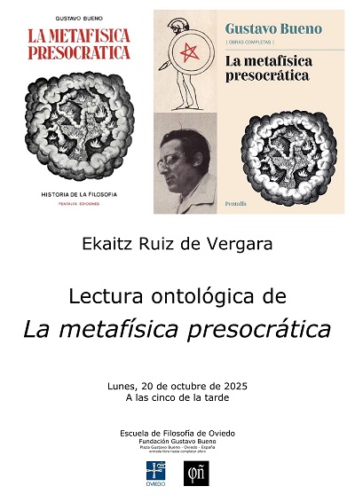 Ekaitz Ruiz de Vergara, Lectura ontológica de La metafísica presocrática cartel