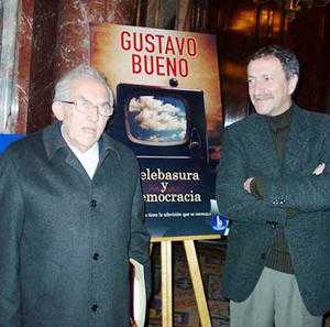 Gustavo Bueno y Paco Lobatón