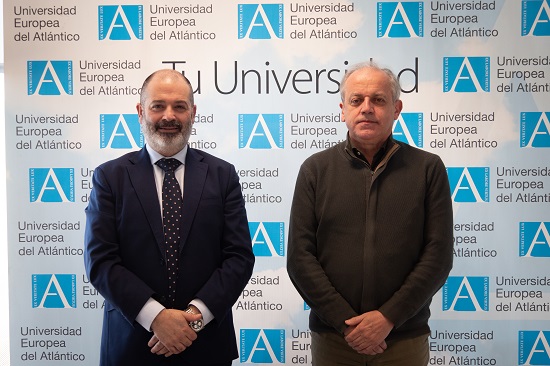 firma del convenio marco entre la Universidad Europea del Atlántico y la Fundación Gustavo Bueno, en Santander, el martes 5 de abril de 2022 foto